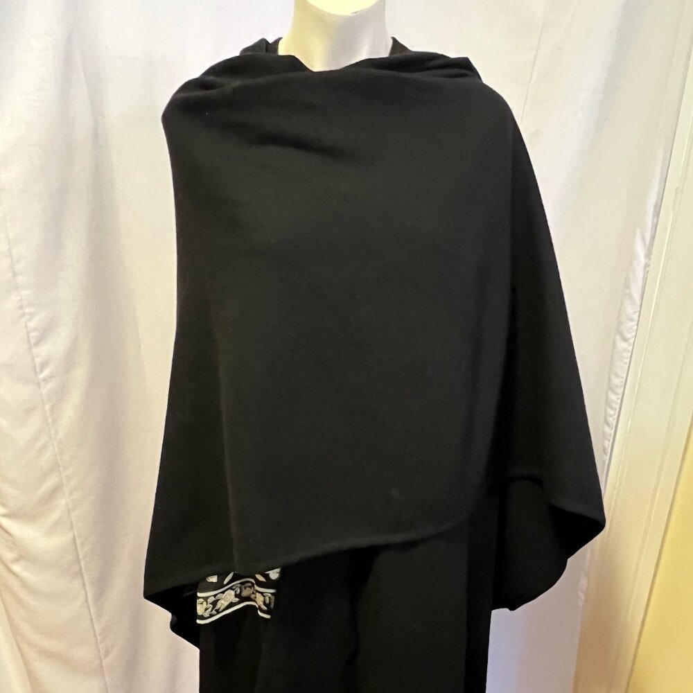 Saint Laurent Black Vintage Cape